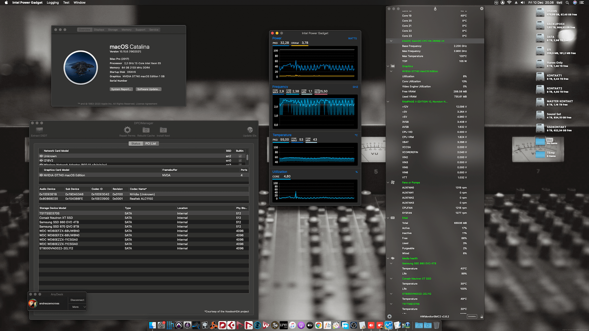Success Hackintosh macOS Catalina 10.15.6 Build 19G2021 in Asus Rampage V Extreme + Intel Xeon E5 2658A V3 + Nvidia GT740